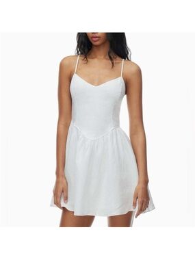 Aritzia Wilfred Influence 100%
Linen Mini Dress white 6